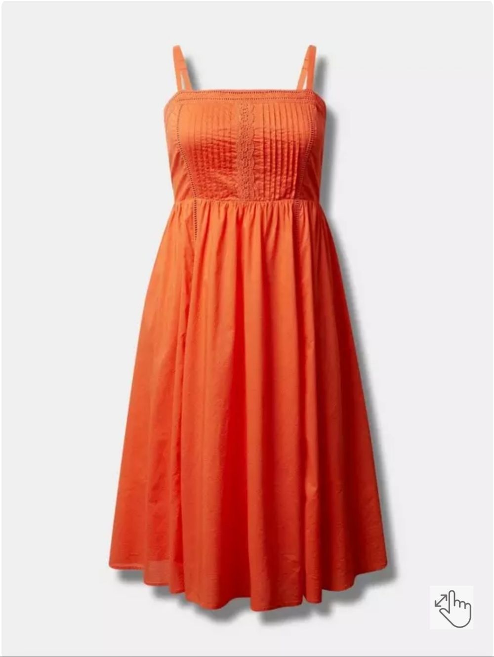 Torrid Cotton Voile Pleated Bodice Midi Sundress Size 3